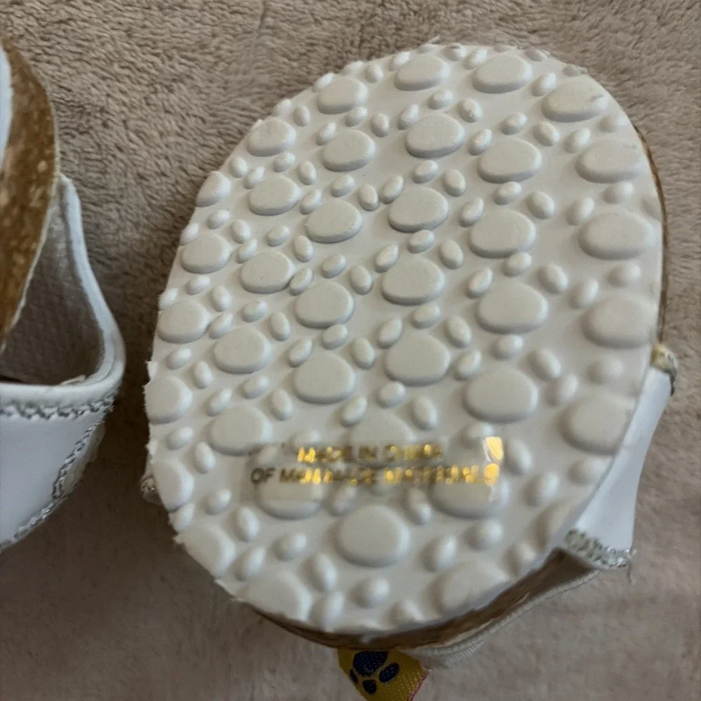 Build A Bear Workshop White Sequin Heart Sandals For Stuffed Animals